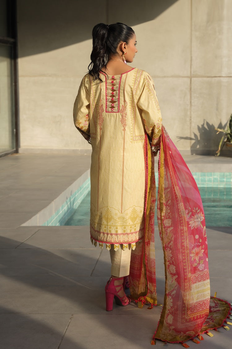 Picture of Ellena - 3-PC Unstitched Digital Printed Lawn Suit - Available at Raja Sahib