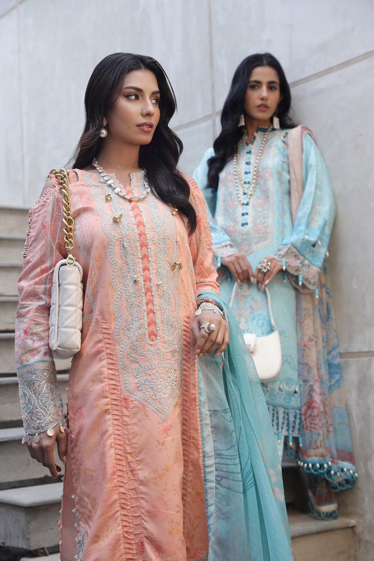 Picture of Ellena - 3-PC Unstitched Digital Printed Lawn Suit - Available at Raja Sahib