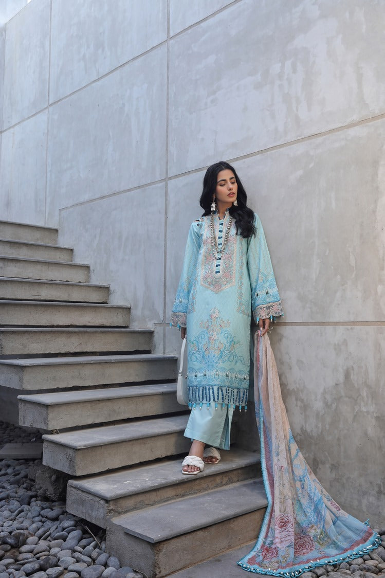 Picture of Ellena - 3-PC Unstitched Digital Printed Lawn Suit - Available at Raja Sahib