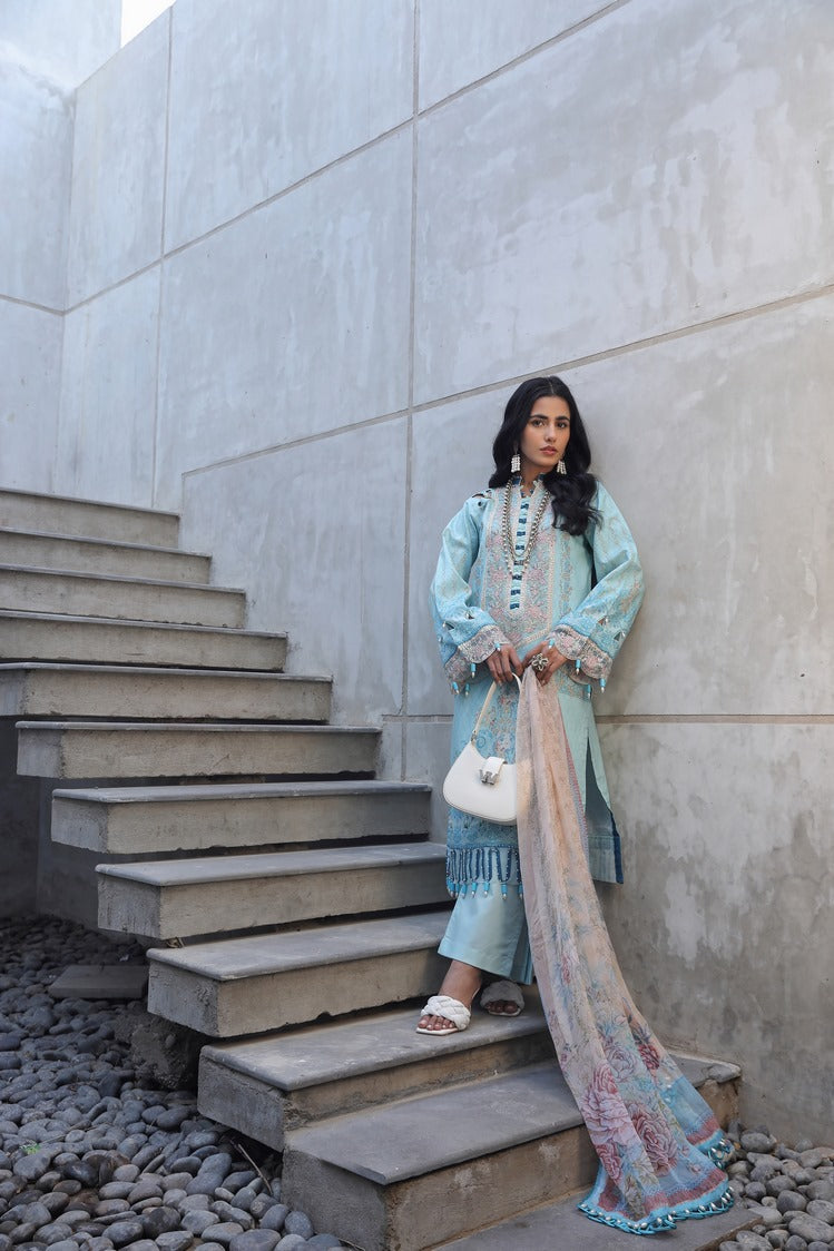 Picture of Ellena - 3-PC Unstitched Digital Printed Lawn Suit - Available at Raja Sahib