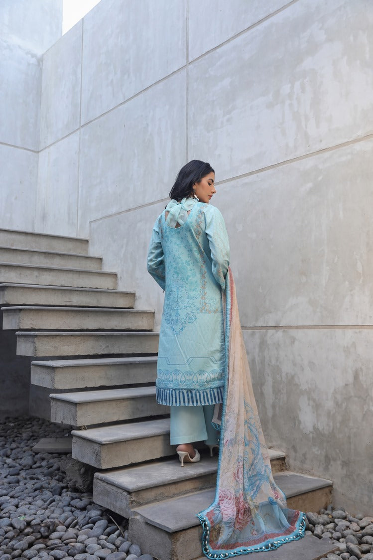 Picture of Ellena - 3-PC Unstitched Digital Printed Lawn Suit - Available at Raja Sahib