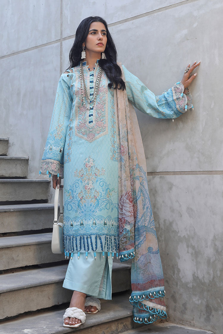 Picture of Ellena - 3-PC Unstitched Digital Printed Lawn Suit - Available at Raja Sahib