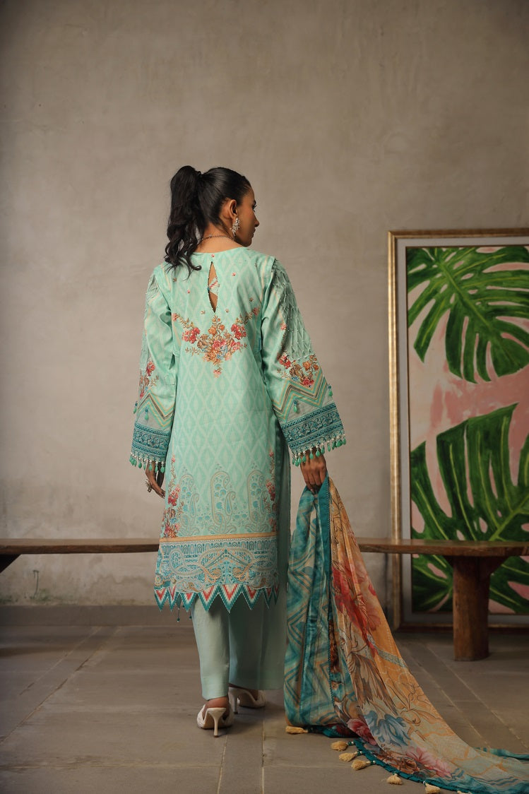 Picture of Ellena - 3-PC Unstitched Digital Printed Lawn Suit - Available at Raja Sahib