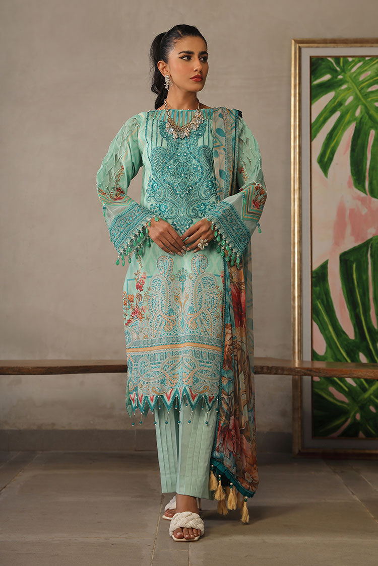 Picture of Ellena - 3-PC Unstitched Digital Printed Lawn Suit - Available at Raja Sahib