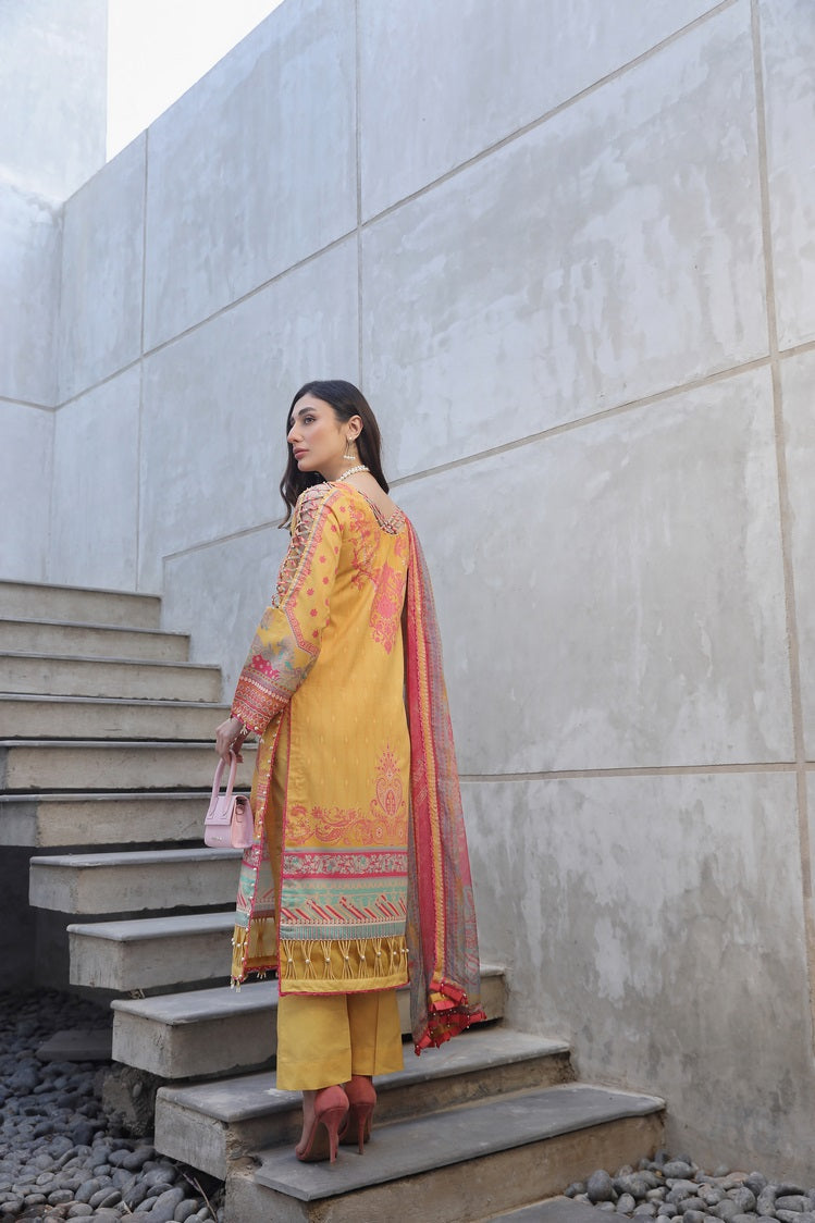 Picture of Ellena - 3-PC Unstitched Digital Printed Lawn Suit - Available at Raja Sahib