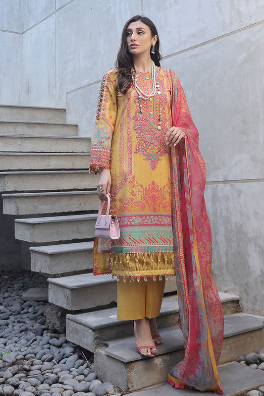 Picture of Ellena - 3-PC Unstitched Digital Printed Lawn Suit - Available at Raja Sahib