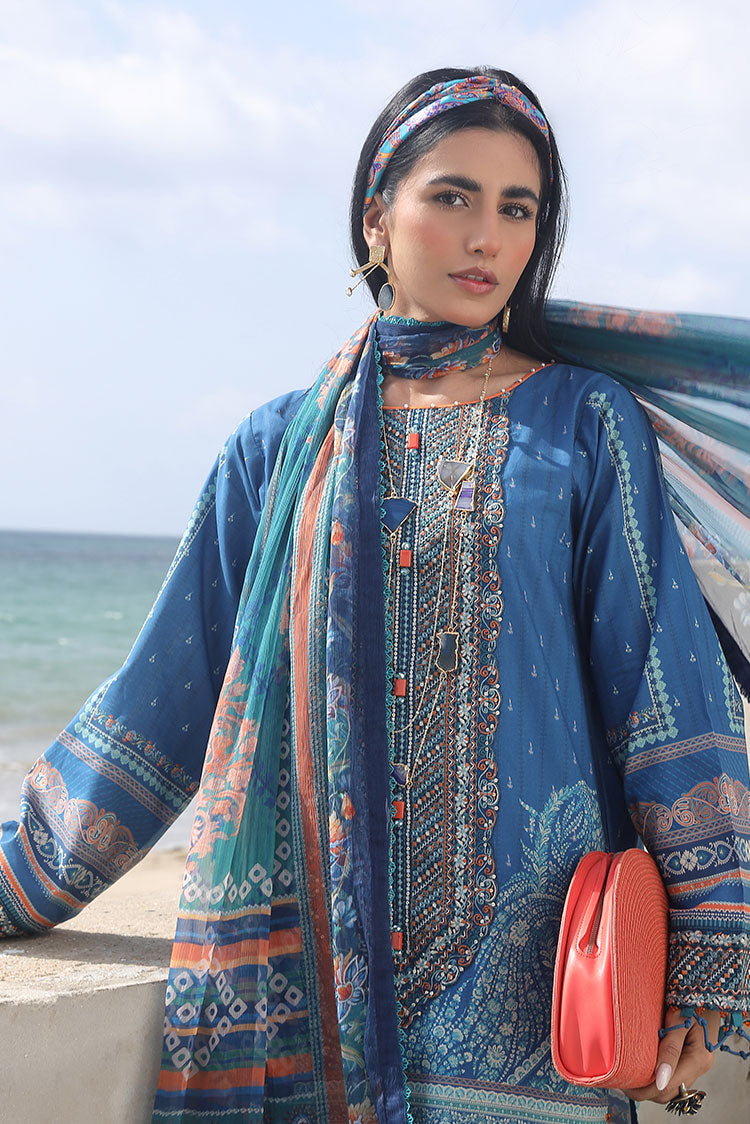 Picture of Ellena - 3-PC Unstitched Digital Printed Lawn Suit - Available at Raja Sahib