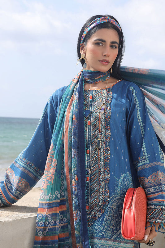 Picture of Ellena - 3-PC Unstitched Digital Printed Lawn Suit - Available at Raja Sahib