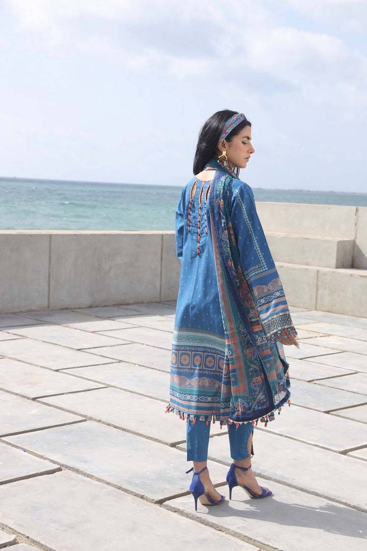 Picture of Ellena - 3-PC Unstitched Digital Printed Lawn Suit - Available at Raja Sahib