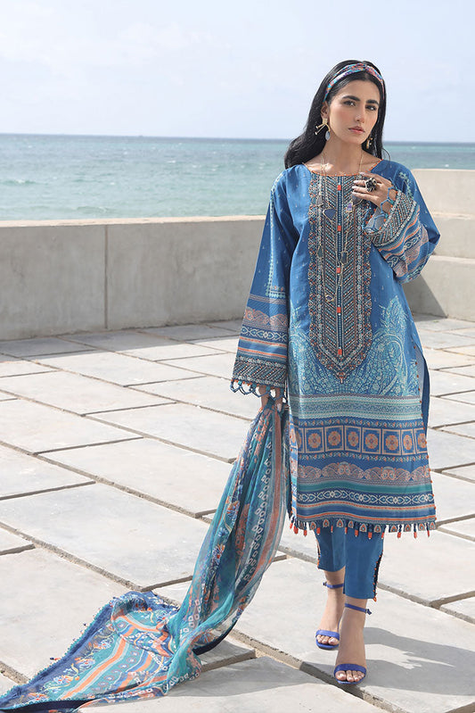 Picture of Ellena - 3-PC Unstitched Digital Printed Lawn Suit - Available at Raja Sahib