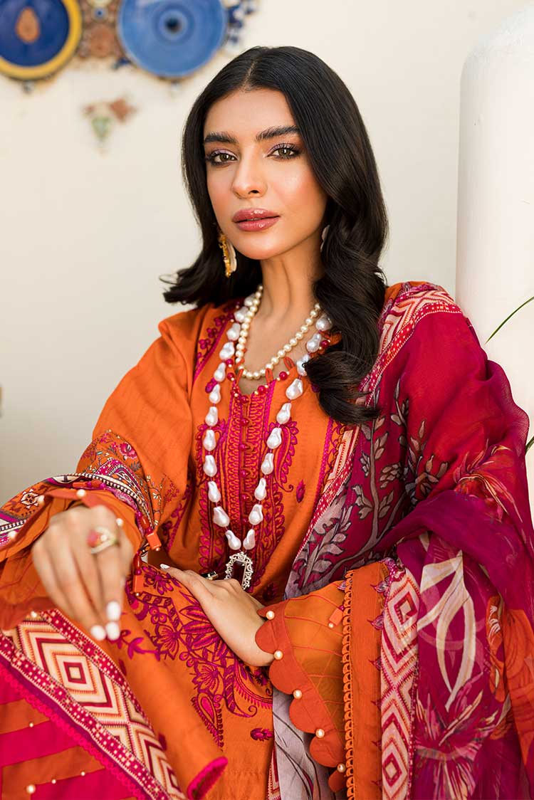 Picture of Ellena - 3-PC Unstitched Digital Printed Lawn Suit - Available at Raja Sahib