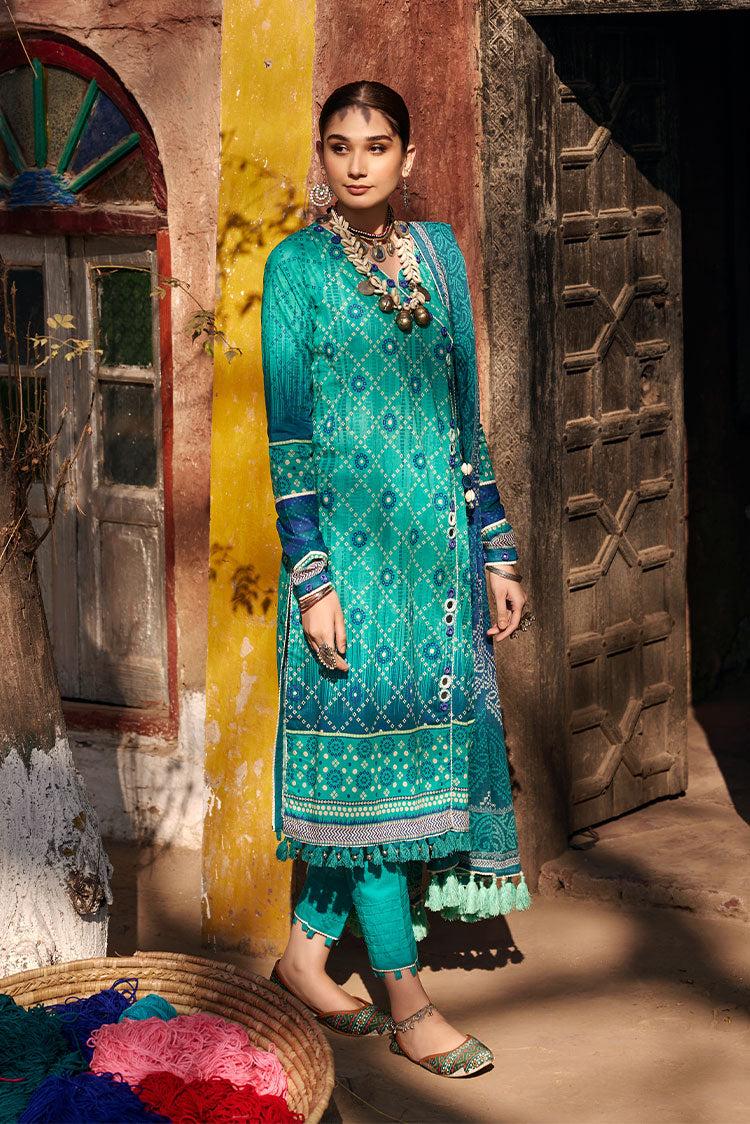Picture of Ellena - 3-PC Unstitched Digital Printed Lawn Suit - Available at Raja Sahib