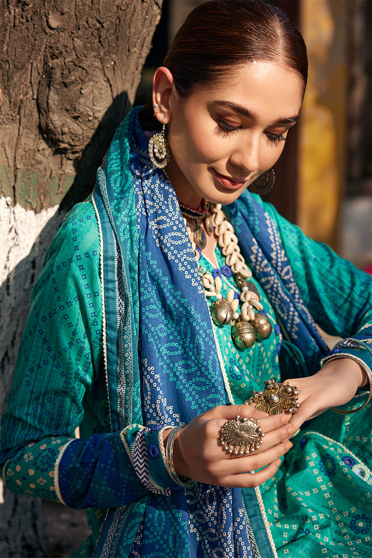 Picture of Ellena - 3-PC Unstitched Digital Printed Lawn Suit - Available at Raja Sahib