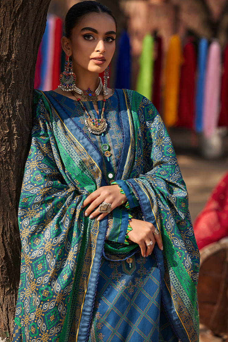 Picture of Ellena - 3-PC Unstitched Digital Printed Lawn Suit - Available at Raja Sahib