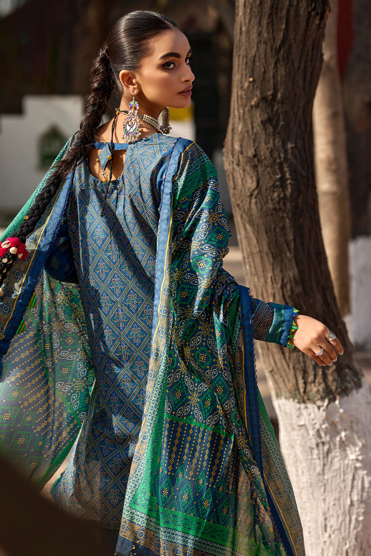 Picture of Ellena - 3-PC Unstitched Digital Printed Lawn Suit - Available at Raja Sahib