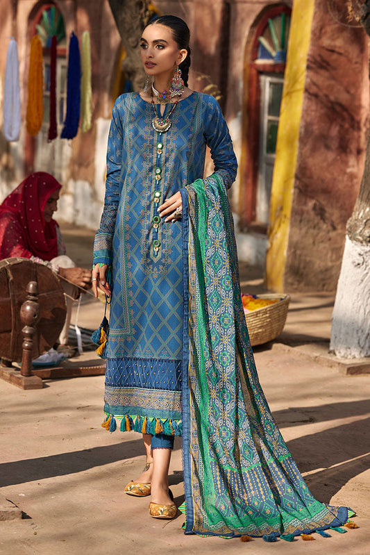 Picture of Ellena - 3-PC Unstitched Digital Printed Lawn Suit - Available at Raja Sahib