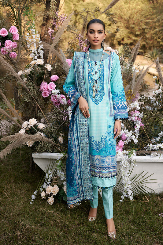Picture of Ellena - 3-PC Unstitched Digital Printed Lawn Suit - Available at Raja Sahib