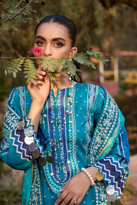 Picture of Ellena - 3-PC Unstitched Digital Printed Lawn Suit - Available at Raja Sahib