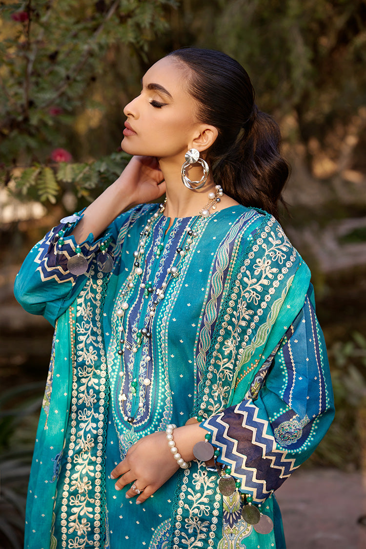 Picture of Ellena - 3-PC Unstitched Digital Printed Lawn Suit - Available at Raja Sahib