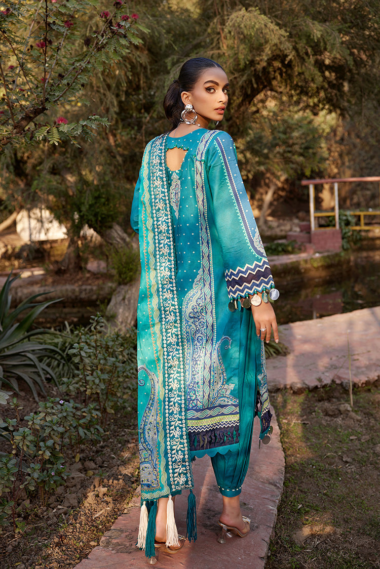 Picture of Ellena - 3-PC Unstitched Digital Printed Lawn Suit - Available at Raja Sahib