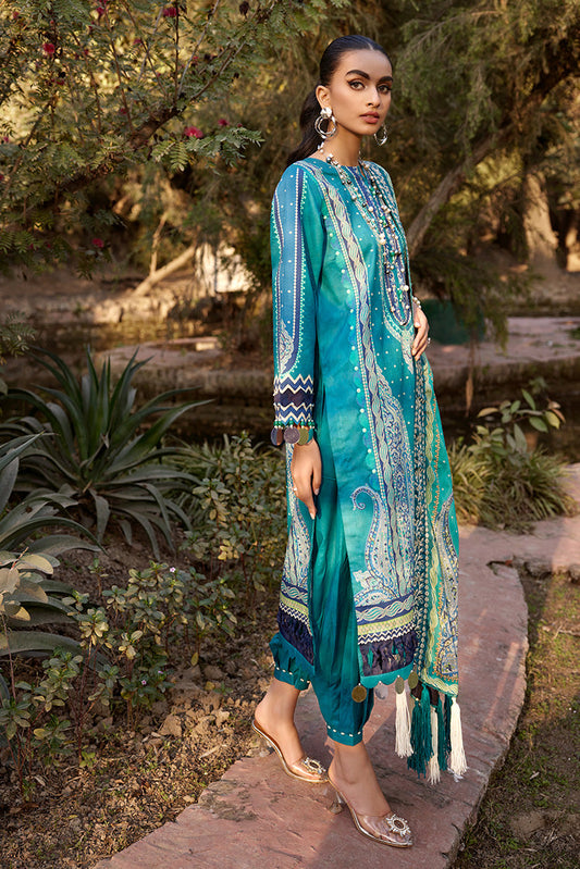 Picture of Ellena - 3-PC Unstitched Digital Printed Lawn Suit - Available at Raja Sahib