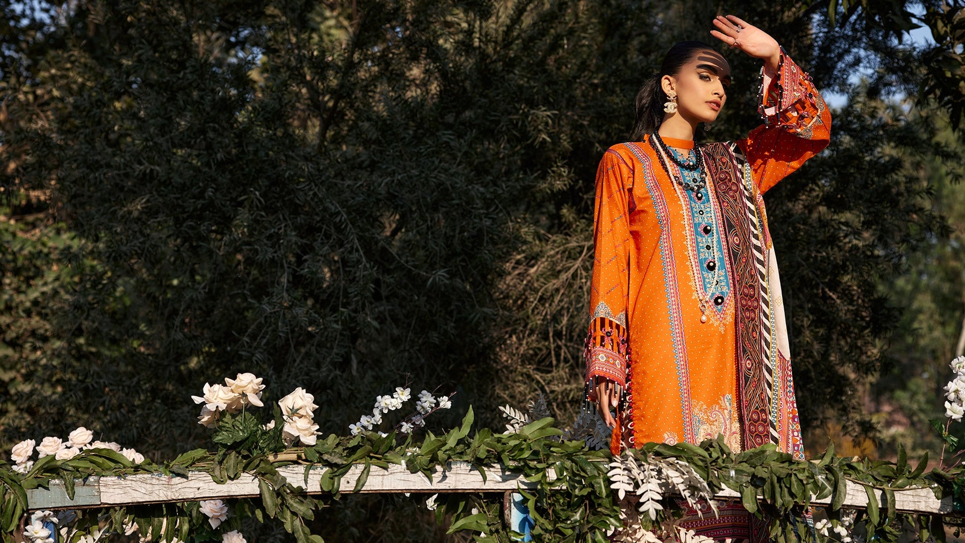 Picture of Ellena - 3-PC Unstitched Digital Printed Lawn Suit - Available at Raja Sahib