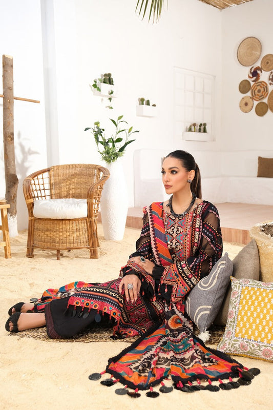 Picture of Ellena - 3-PC Unstitched Digital Printed Lawn Suit - Available at Raja Sahib