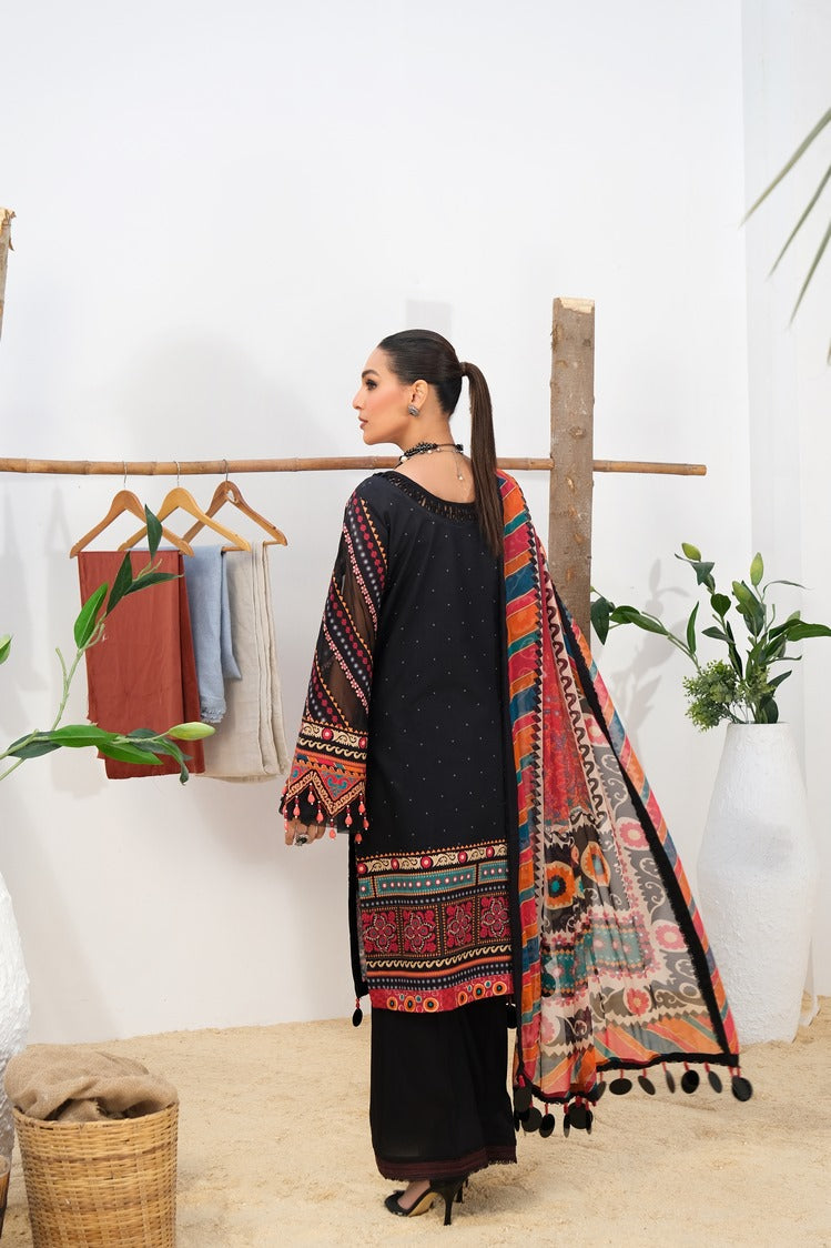 Picture of Ellena - 3-PC Unstitched Digital Printed Lawn Suit - Available at Raja Sahib