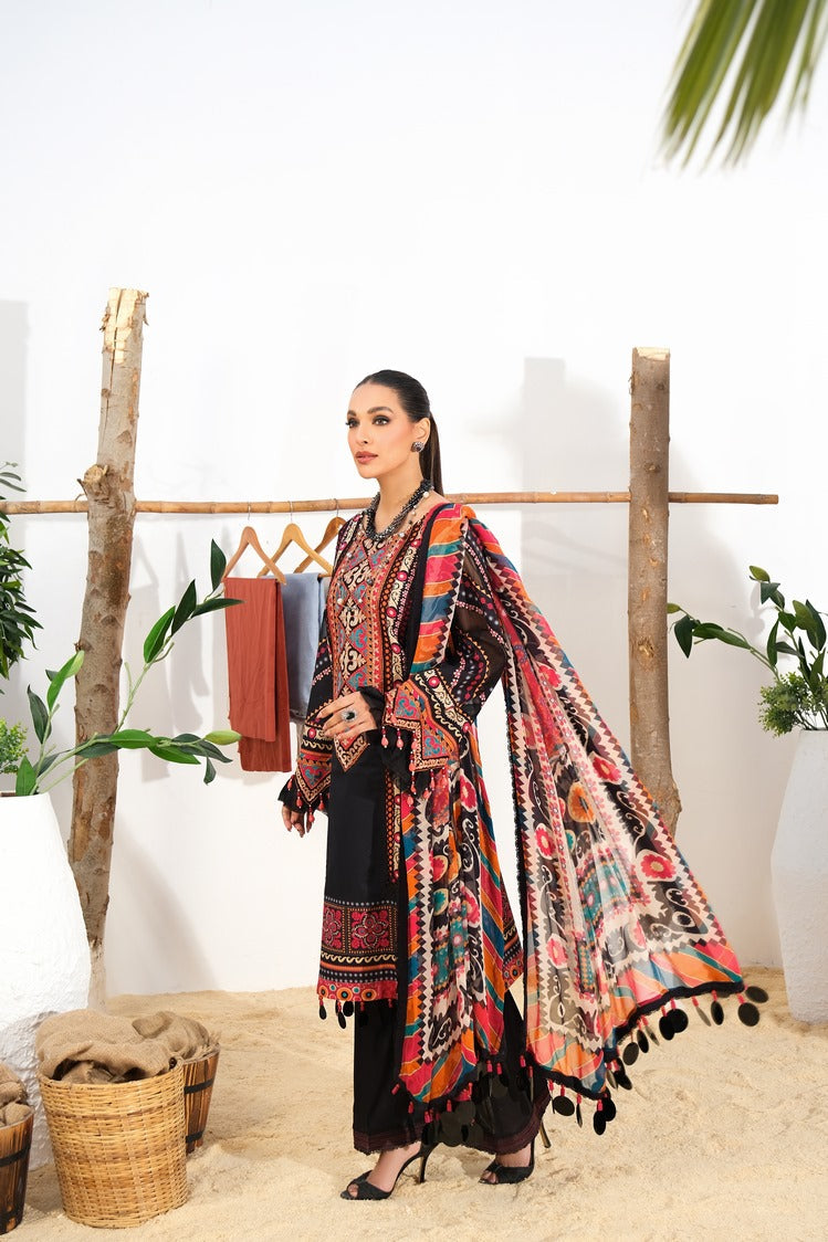 Picture of Ellena - 3-PC Unstitched Digital Printed Lawn Suit - Available at Raja Sahib