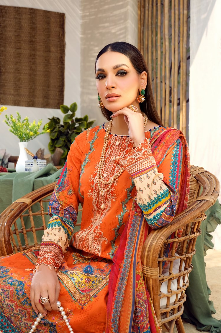 Picture of Ellena - 3-PC Unstitched Digital Printed Lawn Suit - Available at Raja Sahib