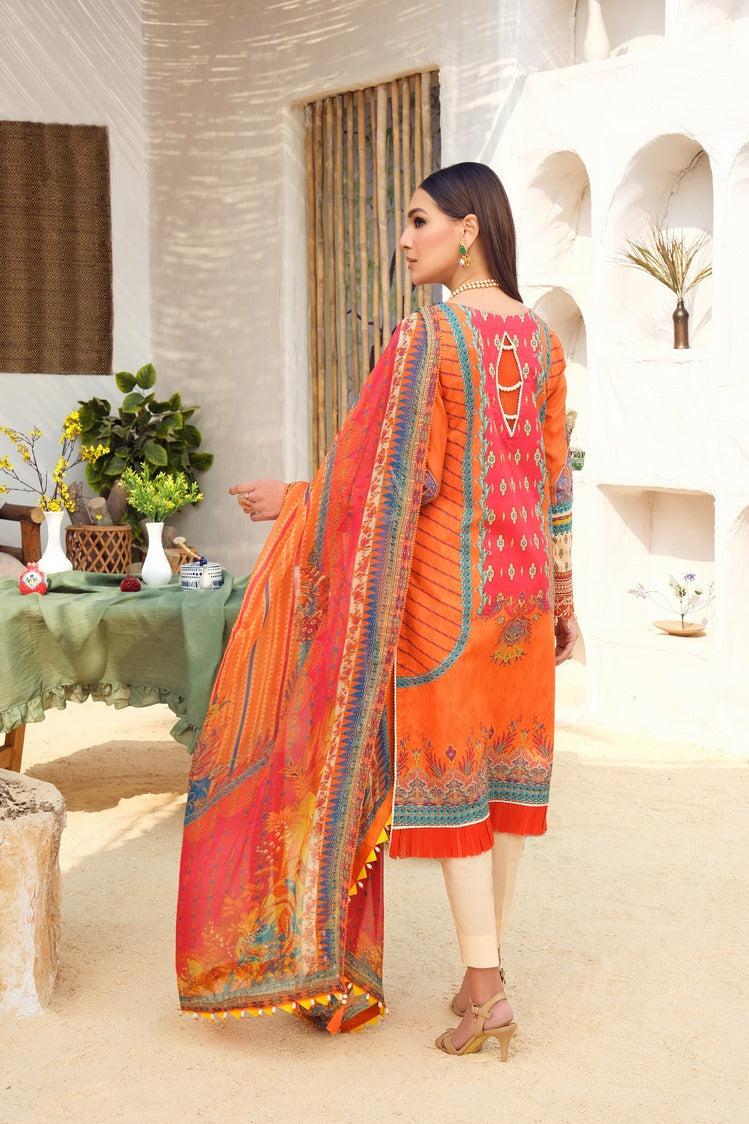 Picture of Ellena - 3-PC Unstitched Digital Printed Lawn Suit - Available at Raja Sahib
