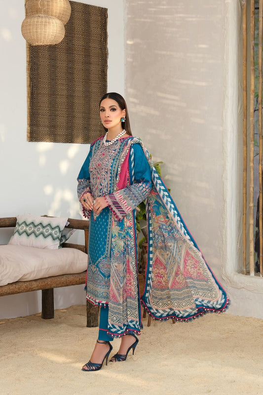 Picture of Ellena - 3-PC Unstitched Digital Printed Lawn Suit - Available at Raja Sahib
