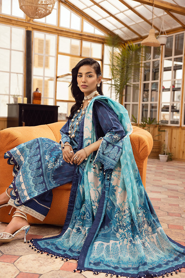 Picture of Ellena - 3-PC Unstitched Digital Printed Lawn Suit - Available at Raja Sahib