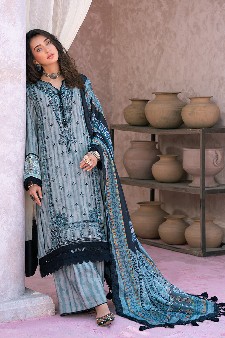 Picture of Ellena - 3-PC Unstitched Digital Printed Viscose Suit - Available at Raja Sahib