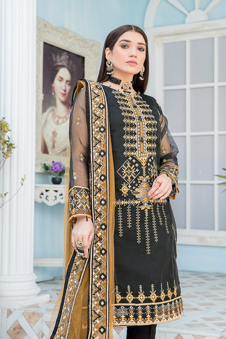Picture of Ellena - 3-PC Stitched Organza Suit - Available at Raja Sahib