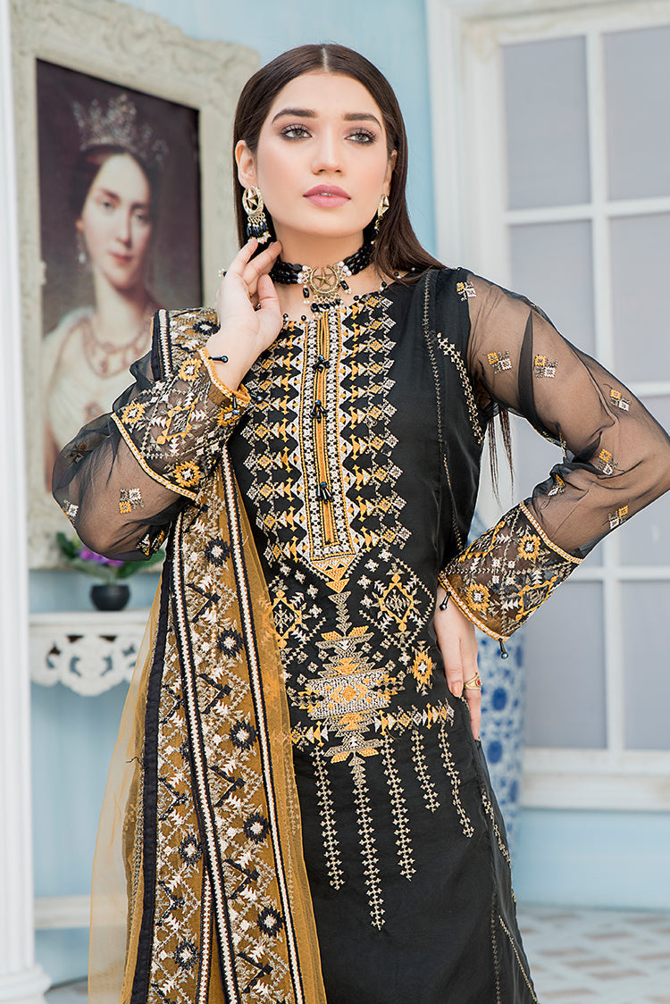Picture of Ellena - 3-PC Stitched Organza Suit - Available at Raja Sahib