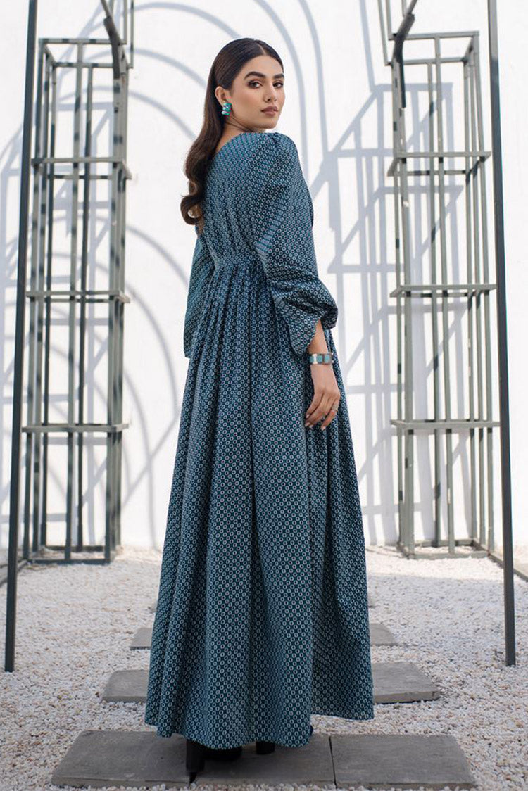 Picture of Fozia Khalid - FK Basics Collection - Gathered Maxi Dress - Available at Raja Sahib