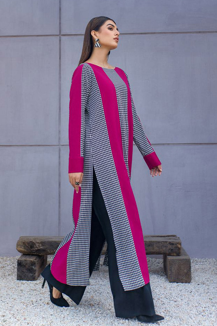 Picture of Fozia Khalid - FK Basics Collection - Paneled Long Tunic - Available at Raja Sahib