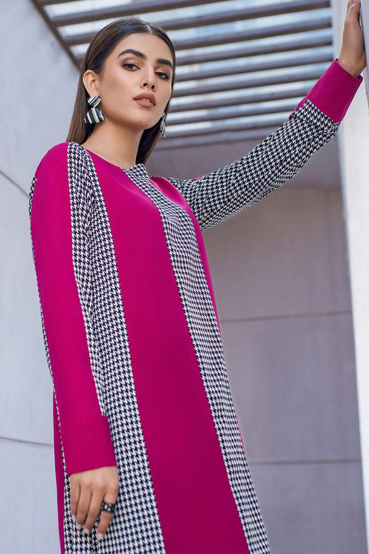 Picture of Fozia Khalid - FK Basics Collection - Paneled Long Tunic - Available at Raja Sahib