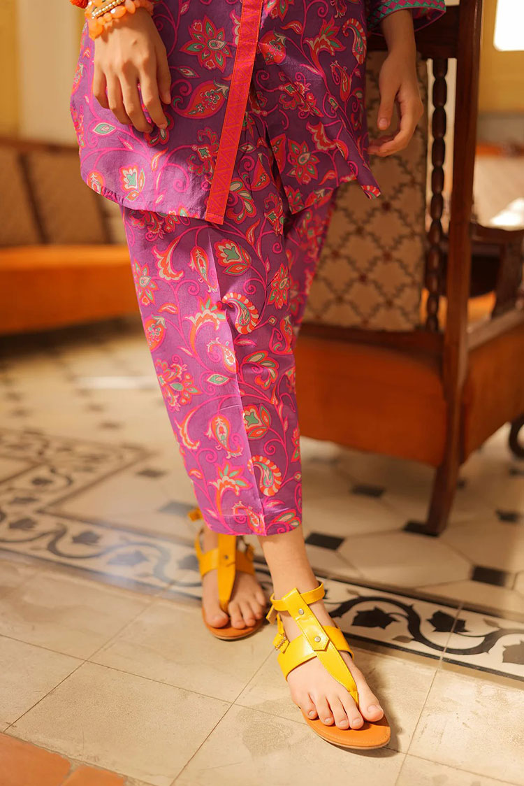 Picture of Senorita - GAC-02152 | PURPLE & MULTICOLOR | CASUAL 2 PIECE SUIT | COTTON LAWN PRINT - Available at Raja Sahib