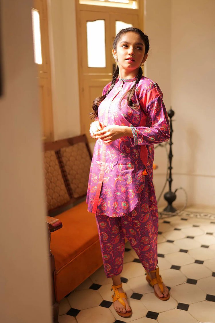 Picture of Senorita - GAC-02152 | PURPLE & MULTICOLOR | CASUAL 2 PIECE SUIT | COTTON LAWN PRINT - Available at Raja Sahib