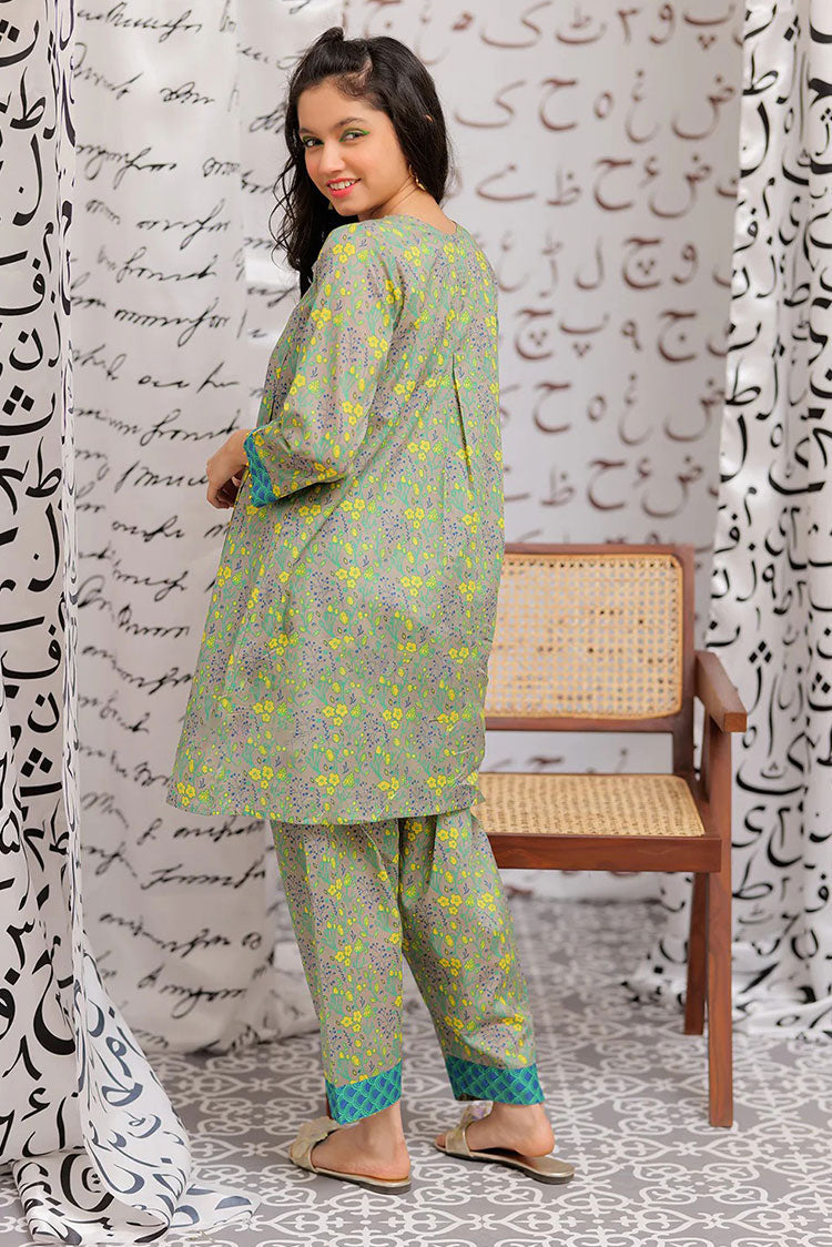 Picture of Senorita - GAC-02182 | GREY & MULTICOLOR | CASUAL 2 PIECE SUIT | COTTON LAWN PRINT - Available at Raja Sahib