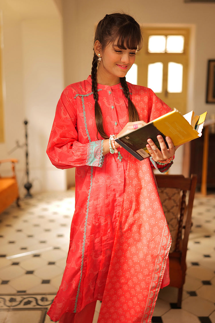 Picture of Senorita - GAD-02243 | T.Pink & Multicolor | Casual 3 Piece Suit | Cotton Lawn print - Available at Raja Sahib