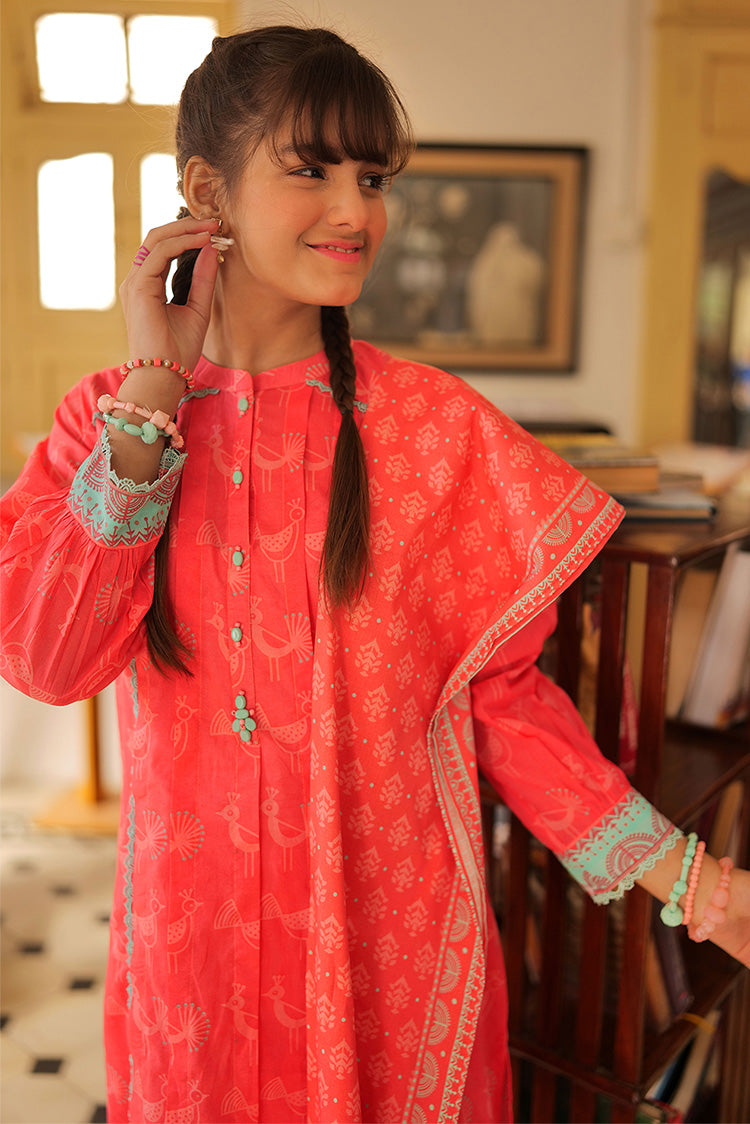 Picture of Senorita - GAD-02243 | T.Pink & Multicolor | Casual 3 Piece Suit | Cotton Lawn print - Available at Raja Sahib