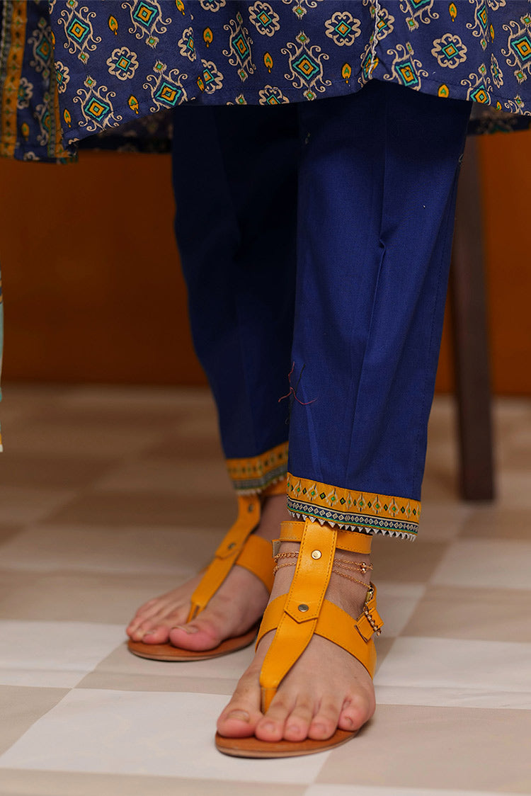 Picture of Senorita - GAD-02271 | Blue & Multicolor | Casual 3 Piece Suit  | Cotton Lawn Print - Available at Raja Sahib