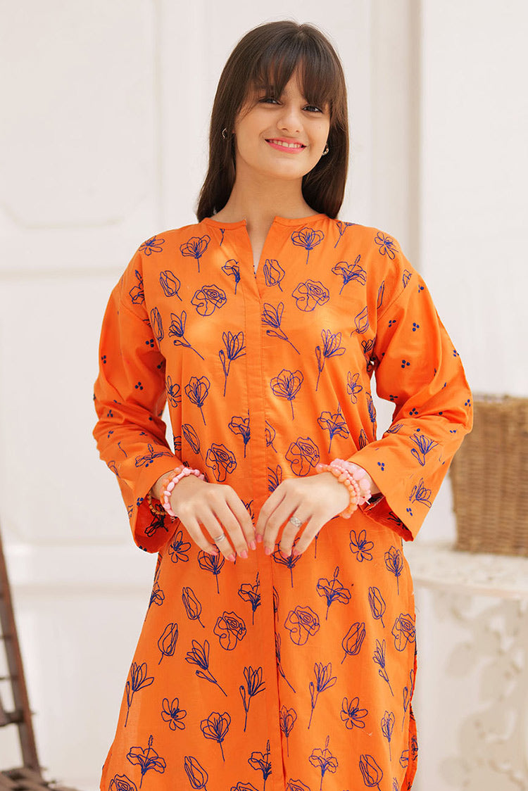 Picture of Senorita - GAD-02286 | Multicolor | Casual 3 Piece Suit  | Cotton Cambric Plain Combo - Available at Raja Sahib