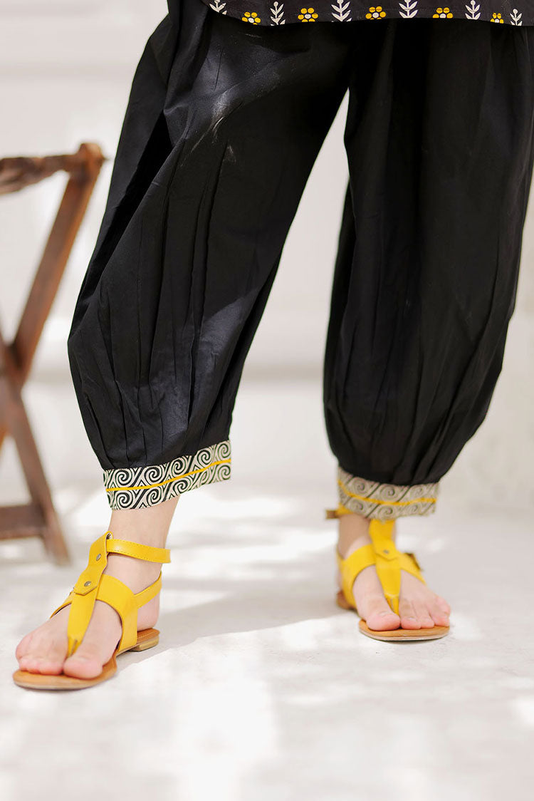 Picture of Senorita - GAD-02357 | Black & Multicolor | Casual 3 Piece Suit  | Cotton Lawn Printed - Available at Raja Sahib