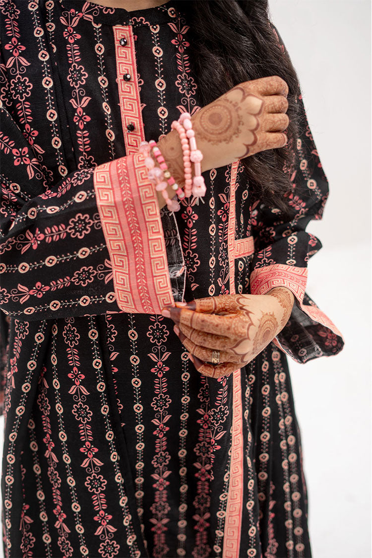 Picture of Senorita - GAD-02370 | Black &  Multicolor  | Casual 3 Piece Suit | Cotton Khaddar Printed - Available at Raja Sahib