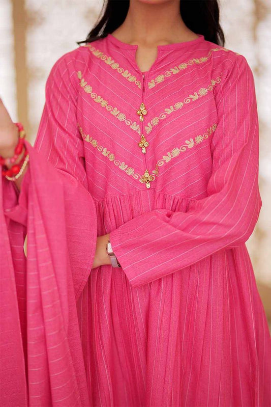 Picture of Senorita - GAD-02489 | Tea Pink | Casual  3 Piece Suit |  Karandi Fabric - Available at Raja Sahib