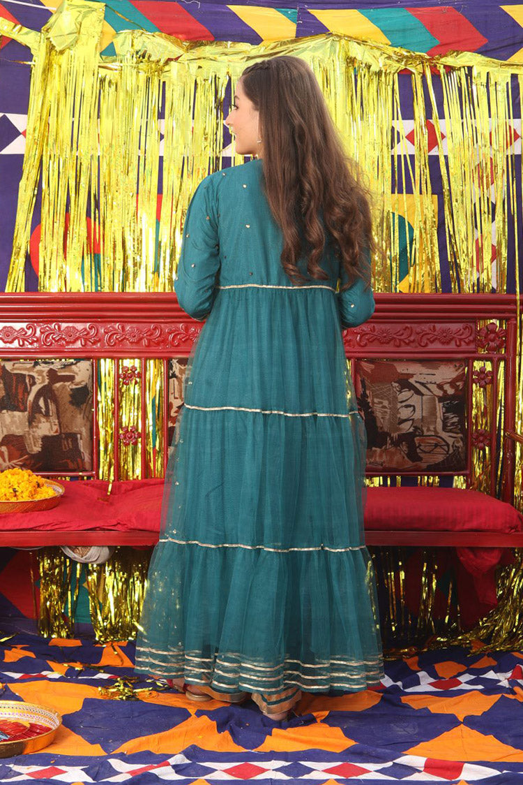 Picture of Senorita - GDD-01827 | Maroon & Golden | Formal 3 Piece Suit | Pure Banarsi Organza & Viscose - Available at Raja Sahib